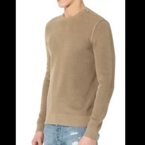 The Kooples pullover zipper shoulder sweater in camel size XL